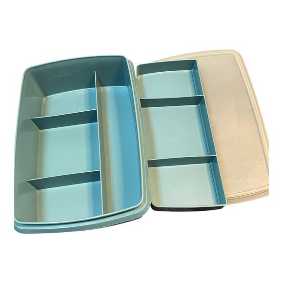 Tupperware Tuppercraft 767 Divided Stow-N-Go Sewing Crafts Tackle Box Vintage - Picture 3 of 11